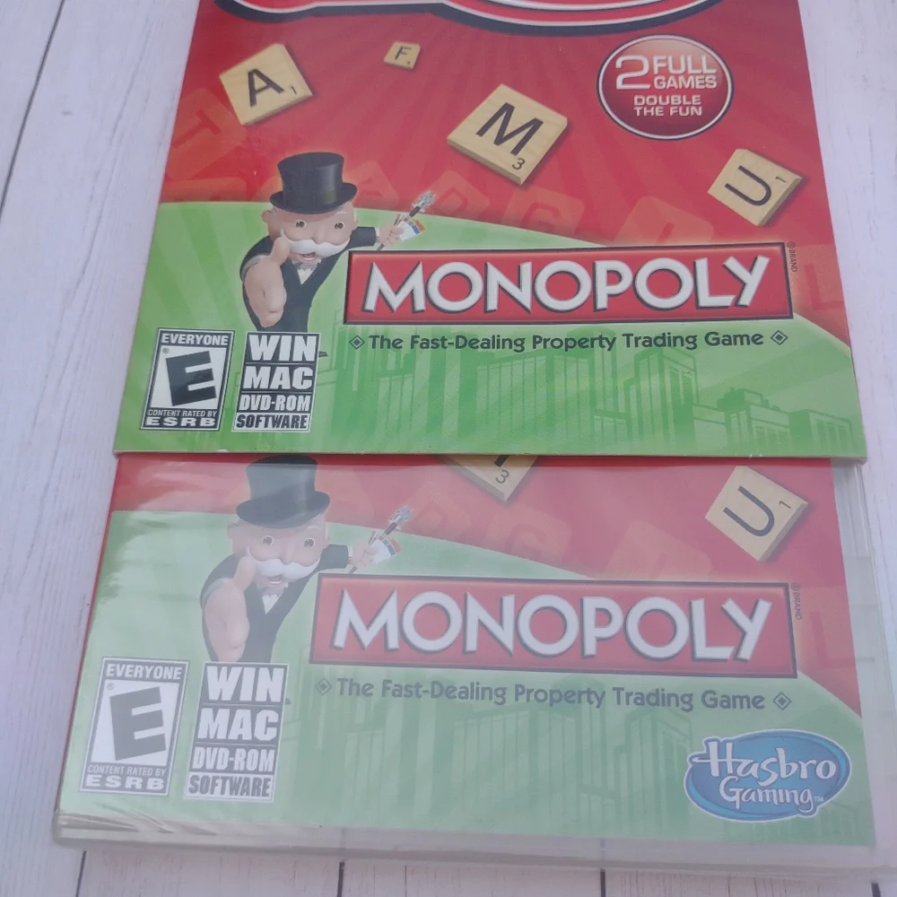 SEALED Popcap Scrabble Monopoly WINDOWS/MAC